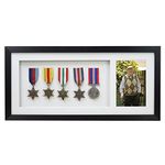 Medal 3D Deep Medal Box Frame With 6×4 inch Photo For War, Military and Sports Medals