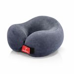 Trajectory Travel Neck Pillow for Travelling and Sleeping in Airplane Flight, Cab, Car, Train, Bus for Men and Women Grey (As seen on Shark Tank)