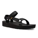 Teva Women's W MIDFORM Universal Wedge Sandal, black, 09 M US