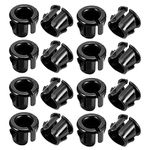 Heyiarbeit 10mm 100pcs Black Cable Snap Bushing Grommet Nylon Snap in Cable Hose Bushing Grommet Protector Hole Plugs OSB-10