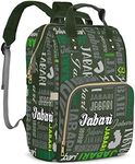 ZAACUSTOM Custom Name Boy Baby Bags, Nylon Personalized Diaper Bag Backpack for Baby Boy Mom, Large Capacity, Waterproof, Multifunctional, Adjustable Shoulder Straps
