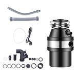 1.2L Food Waste Disposer, 560w Waste Disposal Unit For Sink, Garbage Disposal With Anti-Clamping, And Overload Protection, Noise Protection, Food Waste Bin Suitable For Kitchen And Sink
