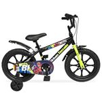 Urban Terrain Blitz Steel Kids Bike Cycle/Bicycle with Rigid Fork and Training Wheel Cycling Event & Ride Tracking App 16 inch | Ideal for :4 to 6 Years,Little Kid, Frame Size : 10.5 inch (Blackgreen)