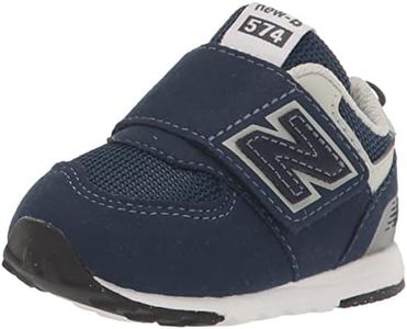 New Balance Baby Boys 574 V1 New-B Hook and Loop Sneaker, Nb Navy/White, 3 Infant