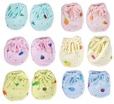 CUTEABLY Newborn Scratch Gloves,Dori Mittens, Baby, Infant, Toddler, Boys, Girls, Scratch Mittens for Baby Care (0-12 Months)-Pack of 6