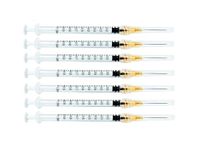 100 Pack 1mL (1cc) Disposable Sterilized Syringe, 25G X 1, Luer Lock Pyrogen Free, Latex Free