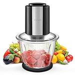 Food Processor, Vinoil Food Chopper for Vegetables,Meat,Fruits and Nuts,4 Durable Stainless-Steel Blades Food Capacity with 1200ml Blender Bowl, Black，Kitchen Tools，Baby Food Blender