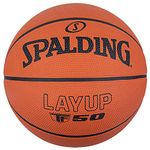 Spalding – TF-50 – Classic color – Basketball ball – Size 5 – Basketball – Beginner ball – Material: Rubber – Outdoor – Anti-slip – Excellent grip – Highly Resistant - Not inflated