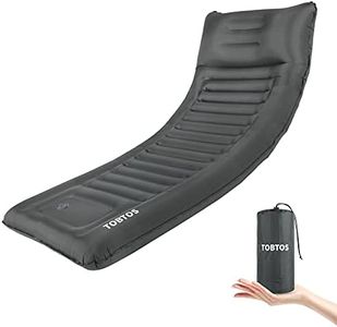 TOBTOS Self Inflating Camping Sleeping Pad with Pillow, Thick 6 Inch Ultralight Sleeping Pad with Built-in Pump, Lightweight Sleeping Mat for Camping, Backpacking, Hiking, Tent (Grey)