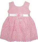 Little Panda Baby Girls Fit and Flare Knee-Length Dress (O0-EJYJ-8837_Pink_6 Months-12 Months)