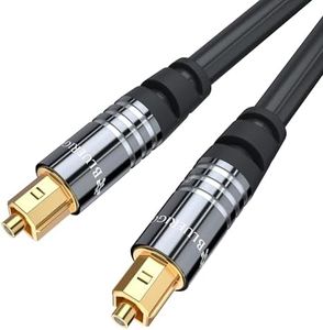 BlueRigger Digital Optical Audio Toslink Cable (1M, Fiber Optic, Aluminum Shell, 24K Gold-Plated) - Compatible with Home Theatre, Sound Bar, TV, Xbox, PlayStation PS5/PS4 – Premium Series