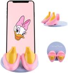 Disney Daisy Duck Feet Cell Phone Holder with Bonus Decal Sticker- Cell Phone Stand for Desk Home/Office-Universal Desk Phone Stand Compatible with Android/iPhone and More- White Daisy Decal