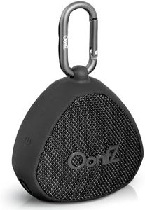 Oontz Mini Bluetooth Speaker 5.0-5W Sound, 12-Hr Battery, 100ft Wireless Range, IPX7 Waterproof, Budget-Friendly Small Portable Clip On Speaker for Travel, Great White Elephant Gift for Adults (Black)