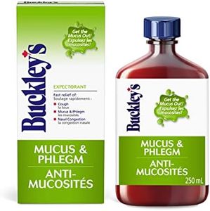 Buckley's Cough Syrup, Expectorant Mucus Relief, Wet Cough & Cold & Flu Medicine, Headache and Sinus Relief, 250 mL (Packaging May Vary)