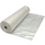 Clear Plastic Sheeting - 10 mil - (5'ft x 100'ft) - Thick Plastic Sheeting, Heavy Duty Polyethylene Film, Drop Cloth Vapor Barrier Covering for Crawl Space