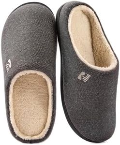 RockDove Men's Sherpa Lined Memory Foam Clog Slipper, Size 11-12 US Men, Grey