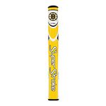 SuperStroke NHL Golf Putter Grip, Boston Bruins (Mid Slim 2.0) | Officially Licensed Through Team Golf | Cross-Traction Surface Texture and Oversized Profile | Even Grip Pressure,Black/Gold