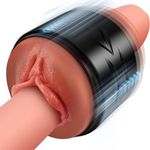 Male Masturbator 2 in 1 Mens Mastuabors 3D Realistic Blowjob Masturbator Handheld Male Mastuaber Pocket Pussy Mens Mastabation cup Toys massager male -B008