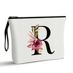 A-Z Personalized Makeup Bag,Birthday Gifts for Women Mom,Gifts for Best Friend,Bride Bridesmaid Cosmetic Bag(R)