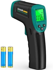 ERICKHILL ROOKCORE Infrared Thermometer -50℃~600℃ Adjustable Emissivity Non-Contact Laser Thermometer Gun LCD Backlit Display -Compact Size for Vehicle Repair/Cooking/BBQ/Freezer/Food, Dark Green