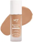 No7 Restore & Renew Multi Action Serum Foundation - Honey - Liquid Foundation Makeup with Vitamin C, Vitamin E & Collagen for Face - Beauty Skin Serum Formula with Medium Coverage (30ml)