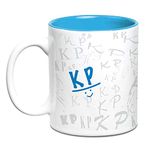 Hot Muggs Me Graffiti Mug - K P Personalised Name Ceramic, 315ml, 1 Unit