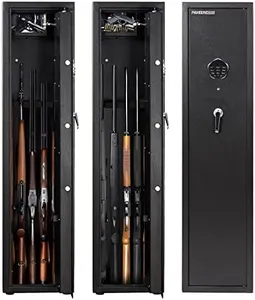 Towallmark Gun Safe, Gun safes for Home Rifle and Pistols, Quick Access Rifles Shotguns Gun Cabinets,5-6 Rifle Safe, with Removable Gun Racks and Pistol Lock Box, Removable Storage Shelf