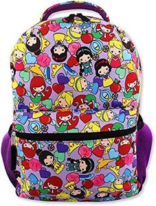 Disney Princess Emoji Girl's 16 Inch School Backpack Bag (One Size, Purple)