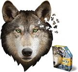 Madd Capp Puzzles - I AM Wolf - 550 Pieces - Animal Shaped Jigsaw Puzzle