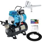 Master Airbrush Master Performance G22 Airbrushing System Kit with Master TC-20T Compressor with Air Tank, Air Hose & G22 Dual-Action Gravity Feed Airbrush