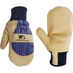 Wells Lamont 5135M Men's Winter Mitten with Leather Palm, 100-gram Insulation Sewn-in Glove Liner, Medium