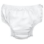i play. by green sprouts Baby Snap Reusable Swim Diaper, White, 24mo