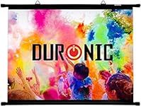 Duronic BPS60/43 Simple Bar Wall Mountable HD Projection Screen for | School | Theatre | Cinema | Home Projector Screen – 60” -4:3 Matte White Screen (Size: 122 X 91cm)