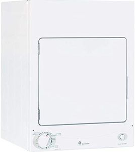 GE DSKS333ECWW Professional Series Spacemaker, 3.6 Cu. Ft. Capacity Stackable Electric Dryer, White