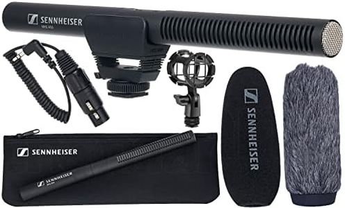 Sennheiser MKE 600 Professional Shotgun Microphone Kit with Shock Mount, Windscreens, XLR-to-3.5mm Adapter and Pouch for Video, Film, DSLR & Broadcast Production