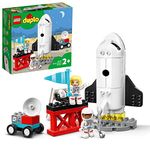 LEGO 10944 DUPLO Town Space Shuttle Mission Rocket Toy, Set Preschool Toddlers Age 2-4 Years Old With Astronaut Figures