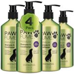 Pawfume Dog Shampoo and Conditioner – Hypoallergenic Dog Shampoo for Smelly Dogs – Best Dog Shampoos & Conditioners – Probiotic Pet Shampoo for Dogs – Best Dog Shampoo for Puppies (Lavender, 4-Pack)