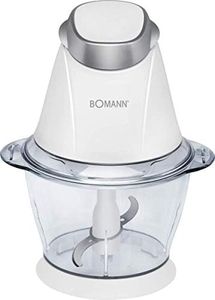 Bomann MZ 449 CB Multi Chopper 2 in 1 - Multi Chopper and Ice Crusher in One, Removable Stainless Steel Chopping Knife (Rust-Proof), Includes Ice Crush Function, White