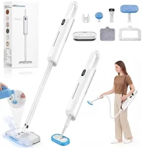 Steam Mops for Floor Cleaning, MultiPurpose Steam Cleaner for Home with 13 Accessories and Strap, Detachable Handheld Steam Mop with 380ml Filterable Water Tank for Hardwood,Cloths and Carpet