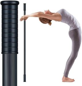 Yoga Stick Bamboo 5ft Long with Soft Ends-Stretching Stick-Workout Stick Exercise Bar-Pilates Stick-Balance Fitness Stick-Yoga Dowel Rod Shoulder Movement- Physiotherapy Stick-Posture Corrector Stick