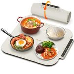 Electric Warmer Tray for Pizza - Warming Plate with 3 Adjustable Temperature Portable & Foldable Full Surface Heating for Buffets Parties, and Tabletop Food Warmer Mat with Nano Material