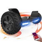 GeekMe Hoverboards,8.5 inch all terrain Hoverboards, Electric Self Balancing Scooter With Powerful Motor LED Lights,APP,Bluetooth speaker, Gift for Children