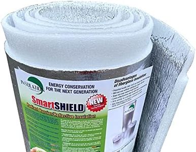 SmartSHIELD -20mm 48"X10ft Reflective Insulation Roll, Foam Core Radiant Barrier, Thermal Foil Insulation Panel - 0.8 Inch Thickness, R-23