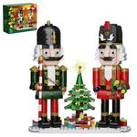 Millionspring Nutcracker Building Block Set with LED Light，Christmas Tree Building kit Decorations,Collectible Display Gift for Adults,Kids(690pcs)