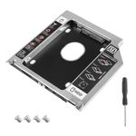 YAODHAOD Hard Drive Caddy Tray 2nd HDD SSD Kit Compatible 2.5" 9.5mm SATA HDD SSD 2nd HDD Adapter for MacBook Pro 13/15/17 inch Internal Laptop CD/DVD-ROM Optical SuperDrive Adapter