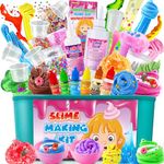 YOPINSAND Ice Cream DIY Slime Kit, Slime Making Kit for Girls, Butter Slime, Foam Slime, Cloud Slime with Add-ins, Foam Balls, Charms, Slime Party Favors Gift Toys for Kids 6-12