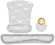 icolor Keyboard Wrist Rest Pad Mouse Pad Set,Ergonomic Mouse Pad for Laptop Computer,Wrist Support Memory Foam Desk Pad for Gaming Office,Non Slip Rubber Mousepad Typing Relief Pain (Mousepad205)