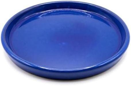 krayce Serenya 10.4 inch Ceramic Plant Saucer, Large Round Heavy Duty Drip Tray for Indoor/Outdoor Plants, Terracotta Planter Base Water Catcher for Pots(Falling Blue,10.4)
