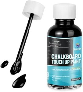 Chalkboard Paint Black Chalk Board Touch Up Paint for Wood, Metal, Glass, Wall, Plaster Boards Sign, Frame Any Surface Black Matte Finish, Acrylic Non-Toxic, Quick-Dry 30ml, 1.5oz