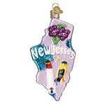 Old World Christmas Hanging Tree Ornament, State Jersey